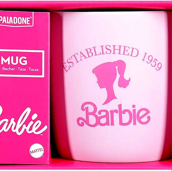 BARBIE OFFICIAL LICENSED PINK LOGO MATTEL BARBIE COLLECTIBLE CUP - Picture 2 of 4